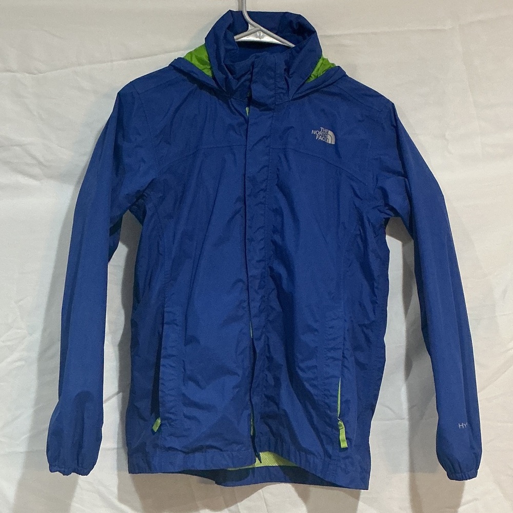 The North Face Kids Blue and Green Raincoat